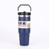 Nueva taza portátil para automóvil de 30 oz, termo al vacío de doble capa de acero inoxidable 304, hervidor deportivo frío de gran capacidad