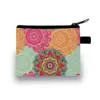 Bolsa de Monedas Estilo Étnico Mandala Bolsa de Monedas con Estampado Retro Bolsa Sencilla Portátil para Guardar Monedas Mini Bolsa para Labial