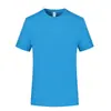 Camiseta de trabajo de verano de cuello redondo de secado rápido con estampado de logo, ropa de manga corta para fitness, deportes, running y actividades de team-building