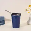 Copo de Água de Aço Inoxidável 304 para Exterior Abertura com Borda Enrolada Estilo Ins Copo de Café e Bebida Fria 500ml Espessado Estilo Camping Copo de Cerveja