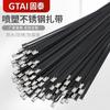 304 spray 4.6MM capa de resina epoxi brida para cables de acero inoxidable negro brida para cables marina correa metálica para cables