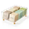 Caja de Almacenamiento Personalizada para Bolsitas de Té de Acrílico, Caja de Almacenamiento Transparente con Separadores Ondulados, Caja de Almacenamiento de Té para Encimera del Hogar