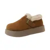 Botas de nieve para mujer, zapatos casuales, zapatos de algodón, suela gruesa, estilo nuevo, forrados de felpa, cálidos, invierno 2026, mocasines