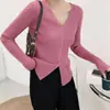 Cardigã de Tricô Feminino de Manga Longa Outono/Inverno Estilo Francês Solto Preguiçoso Design Versátil Senso de Moda Suéter de Nicho Branco