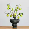 Ramas de Frutas Artificiales Muy Realistas: Pera Blanca, Pera de Nieve, Pera Verde y Pera Pato para Diseño de Paisajismo de Jardín, Casas de Huéspedes y Decoración del Hogar