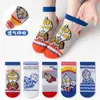 Calcetines de verano para niños, finos y transpirables, hechos de material de fibra de vidrio, con diseños de dibujos animados, adecuados para niños, de longitud media hasta la pantorrilla, para niños mayores, calcetines cortos, calcetines de primavera y verano para niños