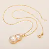 Joyería Wholesale Zhuji Calabaza de Cacahuete Circonita Moda Exquisita Joyería Regalo Collar con Colgante de Perla de Agua Dulce para Mujeres