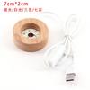 Madeira de Borracha Base de Cristal Interface USB 5V Interruptor Luz Noturna Madeira Maciça Base Redonda para Lâmpada Criativa Moderna Minimalista