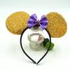 Diadema de Mickey Mouse nueva europea y americana lentejuelas brillantes lazo diadema metálica accesorios para el pelo fiesta de primavera venta directa de fábrica