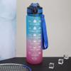 Explosões 1000ML copo espacial degradê copo de plástico fosco copo com canudo para esportes ao ar livre copo escala de tempo