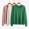 Cárdigan de Punto Transfronterizo para Mujer Otoño e Invierno Cuello Redondo Suéter Nuevo Andy Terciopelo 2025 Talla Grande Holgado