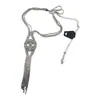 Collar con Borla en Forma de Y Estilo Europeo y Americano, Gargantilla con Colgante de Anillo Hueco de Alta Gama, Accesorio Versátil de Lujo Ligero para Comercio Transfronterizo