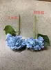Hortênsia Flor Artificial Filme 3D Hortênsia de Cabeça Única Arranjo de Flores de Casamento Flor Falsa Conjunto para Casa Hotel Fotografia Flor Falsa