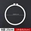 Bastidor de Bordado Plástico Quadro de Bordado Circular ABS Ferramenta Auxiliar de Ponto Cruz Suporte de Mão para Bordado