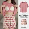 Pijama Feminina Verão Manga Curta Doce com Bojo Estilo Coreano Desenho Animado Estudante Casual Roupa de Casa Solta Tamanho Grande Verão