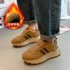 Veludo Solado Grosso Bolo de Esponja Fashion e Versátil Inverno 2025 Novo Casual Esportivo Sapatos Forrest Gump Sapatos de Algodão Feminino Am1086-1