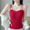 Camisola Feminina de Renda Spice Girls Colete Feminino com Bojo Novo Estilo Camisola Base Sem Alças Anti-Brilho Lingerie Top com Costas Bonitas