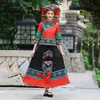 Trajes de Performance Étnicos Miao Ropa Étnica Zhuang de Guangxi para Mujer Día 3 de Marzo Minoría Tujia Hombres Danza del Festival de la Canción Trajes de Baile