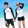 Traje de buceo de Corea del Sur para hombre y mujer de manga larga, traje de baño para medusas, traje dividido para protección solar, adelgazante, traje de snorkel, traje de baño