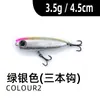 Señuelo Zigzag para Perro de Superficie, Minnow Lápiz Micro Flotante, Set de Señuelos para Pesca de Chipe de Boca Blanca, Pesca de Alevines y Cangrejo de Ola
