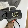 Bolsa Transversal Feminina Elegante e da Moda, Bolsa Quadrada Pequena Fresca e Doce Fofa que Reduz a Idade, Nova Bolsa Elegante Feminina com Pérolas 2025