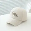 Gorra de Béisbol de Otoño e Invierno para Niños, Letra de Ángel, Gorra de Pico de Pato, Gorro Cálido Casual para Niños y Niñas