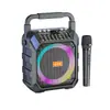 Caixa de Som Bluetooth Portátil Global Sound para Dança de Praça e Karaokê, com Iluminação, Microfone Sem Fio, Volume Alto, Transfronteiriço