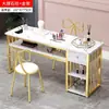 Mesas de manicura de moda en oferta: conjuntos de mesa y silla asequibles para manicura y extensión de pestañas, estilo japonés, lujo ligero, mesas de manicura dobles