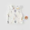 Ropa para Bebé Anyang Chaleco para Bebé Estilo Primavera y Otoño Cuello de Encaje Chaleco sin Mangas Estilo Mori para Niños Pequeños Cárdigan Chaleco de Algodón Puro