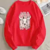 Moletom Casual Europeu Unissex com Gola Redonda para Mulheres com Caveira