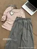 Calça Wide Leg de Arroz Pegajoso Cinza Escuro Feminina Outono 2026 Novo Estilo Petite Solta Estilo Preguiçoso Cintura de Renda Casual Longa