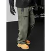 Jaqueta Calça de Trabalho Funcional Tendência Marca Externa para Homens na Primavera e Outono Calça Casual Funcional Solta Nova Calça de Caminhada Reta