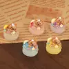 Urso tridimensional luminoso bolo diy resina pequenos acessórios cola de creme capa de celular pingente chaveiro materiais artesanais
