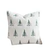 Funda de Cojín Bordada de Piel de Conejo Navideña Funda para Cojín de Sofá de Casa Navideña Funda para Respaldo de Cama Funda de Cojín para Decoración Festiva