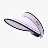 Visera Plegable de Seda Helada para Mujer con Letras Inglesas, Protección Solar UV, Sombrero de Sol Adelgazante para Salidas de Verano