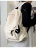Mochila de estilo coreano para mulheres Mochila de cor sólida simples de grande capacidade para estudantes do ensino médio Mochila para estudantes universitários do ensino médio para homens
