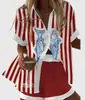 Estampado Digital Personalizado Europeo y Americano Transfronterizo Nuevo Conjunto Casual de Dos Piezas para Mujer Pod