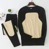 Inverno dupla face com felpa conjunto de roupa íntima térmica masculina e feminina roupas de outono calça comprida roupa de baixo para casal