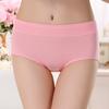 Venta directa de fábrica ropa interior de algodón para damas cintura algodón color sólido calzones bragas Q661