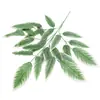 Muro de Plantas Artificiales Vegetación Hoja de Mango de 5 Puntas Tela de Seda Hoja Biónica Decoración Árbol Falso Hojas Verdes Adorno Proyecto Paisajismo
