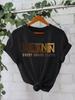 Camiseta de algodón puro de verano europeo y americano, de manga corta, cuello redondo, comercio exterior transfronterizo, camiseta estampada con patrón de letras americanas, fábrica de comercio exterior femenina