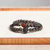 Pulsera de Doble Círculo de Accesorios Xiang 108 Auténtica para Hombres y Mujeres, Collar de Cuentas de Oración de 0.8 cm
