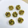 Cuentas para Soldar DIY, Gemelos Retorcidos, Colgantes para Botones de Puño, Pendientes, Accesorios para Ropa, Componentes de Joyería de Cobre, Piezas en Blanco de Cobre