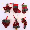 Cena de Decoração de Natal Arranjo de Árvore Suprimentos de Feriado Sacola de Material para Joias de Fantasia Tecido Meias Pingente Adereços Acessórios