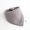 Toalla Triángulo de Color Sólido, Babero de Gasa de Cuatro Capas para Saliva, Suave y Absorbente, Babero Transfronterizo para Bebé, Babero de Gasa de Algodón para Alimentación
