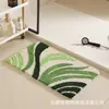 Tapetes de Chão para Banheiro com Flocagem Cruzada Imitação de Caxemira, Tapetes para Sala de Estar Antiderrapantes e Absorventes de Água, Tapetes de Chão de Secagem Rápida para Porta de Banheiro