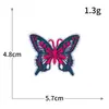 Bordados de Borboleta Novos para Roupas, Apliques Bordados por Computador, Fabricante, Venda no Atacado, Patch para Conserto de Furos em Roupas DIY, Tecidos com Apliques