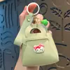 Porta-moedas de Couro Fofo Sanrio Chaveiro Acessório para Mochila Pingente Porta-cartões Estojo para Fones de Ouvido Chaveiro Pequeno Presente
