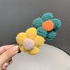 Grampo de cabelo de flores de outono e inverno feminino grande bico de pato clipe na parte de trás da cabeça 2024 novo grampo de cabelo meio-gravata clipe de um personagem cocar