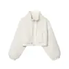 Para Aliexpress Popular Exportação Transfronteiriça Estilo Europeu e Americano Moda Feminina Versátil Casual Solto Casaco de Lã de Cordeiro Algodão para Mulheres